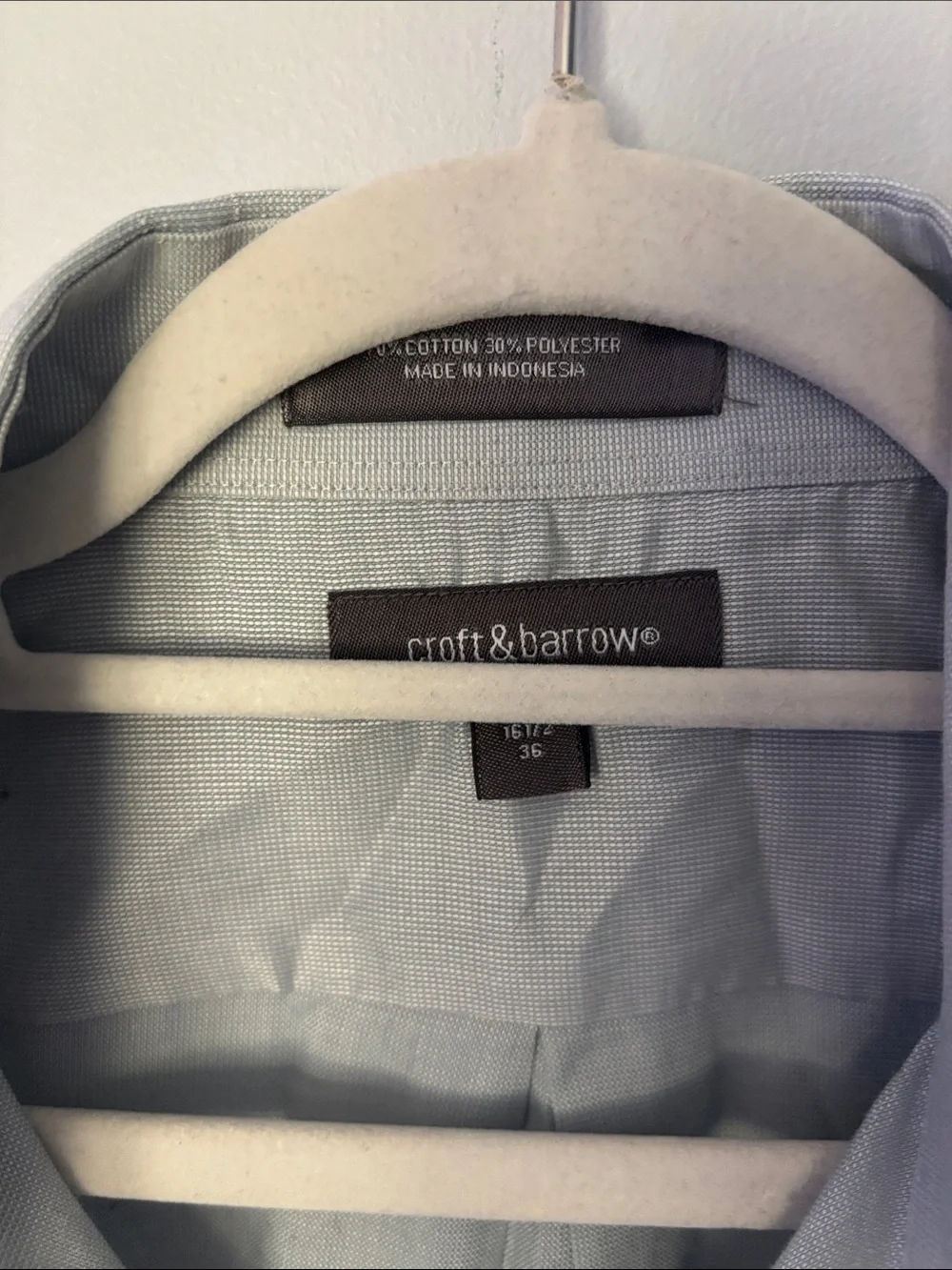croft & barrow Light Gray Men's Dress Shirt